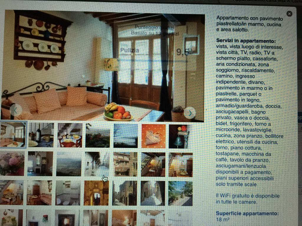 Casa Mia A Cortona Apartman Szoba fotó